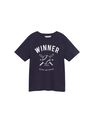 Mango - Navy Printed Cotton-Blend T-Shirt, Kids Boy Mango - Navy Printed Cotton-Blend T-Shirt, Kids Boy
