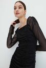 Mohito - Draped Jersey Dress - Black Mohito - Draped Jersey Dress - Black