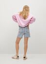 Mango - Medium Pink Printed Cotton Sweatshirt, Women Mango - Medium Pink Printed Cotton Sweatshirt, Women