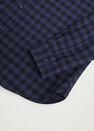 Mango - navy Regular fit checked flannel shirt Mango - navy Regular fit checked flannel shirt