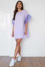 Missguided - Lilac Organza Sleeve T Shirt Dress Missguided - Lilac Organza Sleeve T Shirt Dress