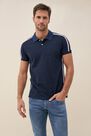 Salsa Jeans - Blue Regular fit polo shirt with stripe on side Salsa Jeans - Blue Regular fit polo shirt with stripe on side