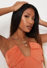Missguided - Gold Look Love Heart Multirow Necklace, Women Missguided - Gold Look Love Heart Multirow Necklace, Women