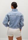 Mango - open blue Denim oversized jacket, Women Mango - open blue Denim oversized jacket, Women