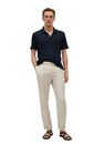 Mango - navy Slim fit 100% linen polo shirt Mango - navy Slim fit 100% linen polo shirt