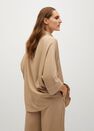 Mango - Light Beige Oversize Flowy Shirt Mango - Light Beige Oversize Flowy Shirt