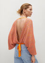 Mango - orange Combined knit top with opening Mango - orange Combined knit top with opening