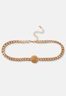 Missguided - Gold Look Lion Coin Disc Necklace Missguided - Gold Look Lion Coin Disc Necklace