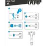 BTWIN - Universal foot pump head, Unique Size BTWIN - Universal foot pump head, Unique Size