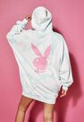 Missguided - Mint Playboy X Missguided Tie Dye Bunny Back Hoodie Dress Missguided - Mint Playboy X Missguided Tie Dye Bunny Back Hoodie Dress
