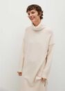 Mango - light beige Knitted turtleneck dress Mango - light beige Knitted turtleneck dress