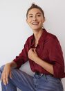 Mango - Dark Red Satin Shirt Mango - Dark Red Satin Shirt