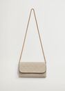 Mango - natural white Jute wallet with chain Mango - natural white Jute wallet with chain