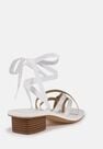 Missguided - White White Toe Post Ribbon Sandals Missguided - White White Toe Post Ribbon Sandals