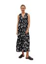 Mango - Black Flowy Printed Dress, Women Mango - Black Flowy Printed Dress, Women