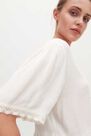 Reserved - White Blouse with lace and peplum hem Reserved - White Blouse with lace and peplum hem
