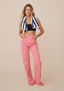 Mango - bright pink Wide leg high waist jeans, Women Mango - bright pink Wide leg high waist jeans, Women