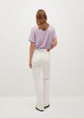 Mango - lt-pastel purple 100% linen polo shirt Mango - lt-pastel purple 100% linen polo shirt