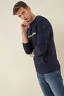 Salsa Jeans - Blue Slim fit Denim2GO sweater with hood Salsa Jeans - Blue Slim fit Denim2GO sweater with hood