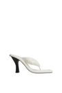 Mango - white Quilted heeled leather sandals Mango - white Quilted heeled leather sandals