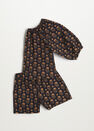 Mango - black Printed cotton-blend short, Kids Girl Mango - black Printed cotton-blend short, Kids Girl