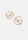Missguided - Gold Look Mg Diamante Logo Hoop Earrings Missguided - Gold Look Mg Diamante Logo Hoop Earrings