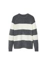 Mango - grey Stripe textured wool-blend sweater Mango - grey Stripe textured wool-blend sweater