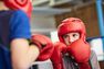 OUTSHOCK - 12 Oz Beginner Boxing Gloves 100 - Red, Cherry Red OUTSHOCK - 12 Oz Beginner Boxing Gloves 100 - Red, Cherry Red