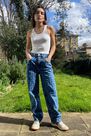 Urban Outfitters - Denim Blue Iets Frans'.. Monogram Baggy Boyfriend Jeans Urban Outfitters - Denim Blue Iets Frans'.. Monogram Baggy Boyfriend Jeans