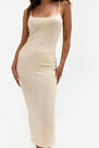 Missguided - Camel Sand Rib Strappy Midi Dress Missguided - Camel Sand Rib Strappy Midi Dress