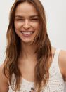 Mango - light beige Crochet top Mango - light beige Crochet top