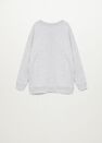 Mango - lt pastel grey Organic cotton message sweatshirt Mango - lt pastel grey Organic cotton message sweatshirt