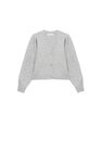 Mango - grey Knitted cardigan with jewel button Mango - grey Knitted cardigan with jewel button