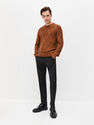 Reserved - Brown Cable Knit Jumper, Men Reserved - Brown Cable Knit Jumper, Men
