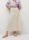 Mango - light beige 100% linen skirt Mango - light beige 100% linen skirt