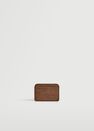 Mango - medium brown Croc-effect card holder, Women Mango - medium brown Croc-effect card holder, Women