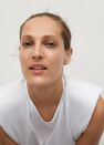 Mango - White Organic Cotton T-Shirt With Shoulder Pads Mango - White Organic Cotton T-Shirt With Shoulder Pads