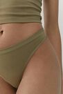 Urban Outfitters - Khaki Out From Under Cindy Solid Thong, Women Urban Outfitters - Khaki Out From Under Cindy Solid Thong, Women