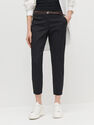 Reserved - Cigarette pants with belt - Black SERS & BELT Reserved - Cigarette pants with belt - Black SERS & BELT