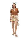 Mango - orange Floral print miniskirt, Women Mango - orange Floral print miniskirt, Women