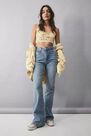 Urban Outfitters - Ivory UO Ariya Ruched Cami, Women Urban Outfitters - Ivory UO Ariya Ruched Cami, Women