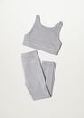 Mango - medium grey Sporty crop top Mango - medium grey Sporty crop top