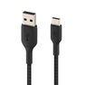 BELKIN - Belkin BOOST CHARGE Braided USB-C to USB-A Cable 2m Black BELKIN - Belkin BOOST CHARGE Braided USB-C to USB-A Cable 2m Black