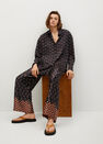 Mango - black Printed flowy shirt Mango - black Printed flowy shirt