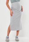 Missguided - Black Rib Split Side Maternity Midi Skirt Missguided - Black Rib Split Side Maternity Midi Skirt