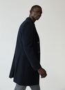 Mango - navy Tailored wool-blend overcoat Mango - navy Tailored wool-blend overcoat