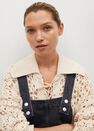 Mango - open grey Black denim pinafore dress, Women Mango - open grey Black denim pinafore dress, Women