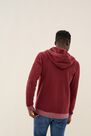 Salsa Jeans - Red Zip-Up Knitted Coat With Hood Salsa Jeans - Red Zip-Up Knitted Coat With Hood