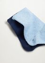 Mango - medium blue 2 pack mixed socks Mango - medium blue 2 pack mixed socks