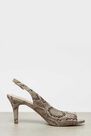 Graceland - Beige Animal Print Sling Pumps, Women Graceland - Beige Animal Print Sling Pumps, Women